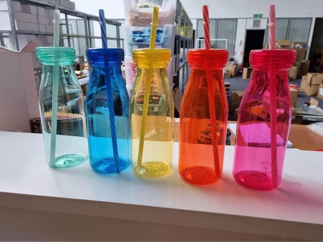 Milk Bottle with a Straw – Clearance