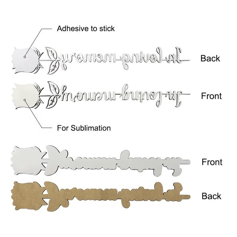 Sublimation Rose - MDF - 2