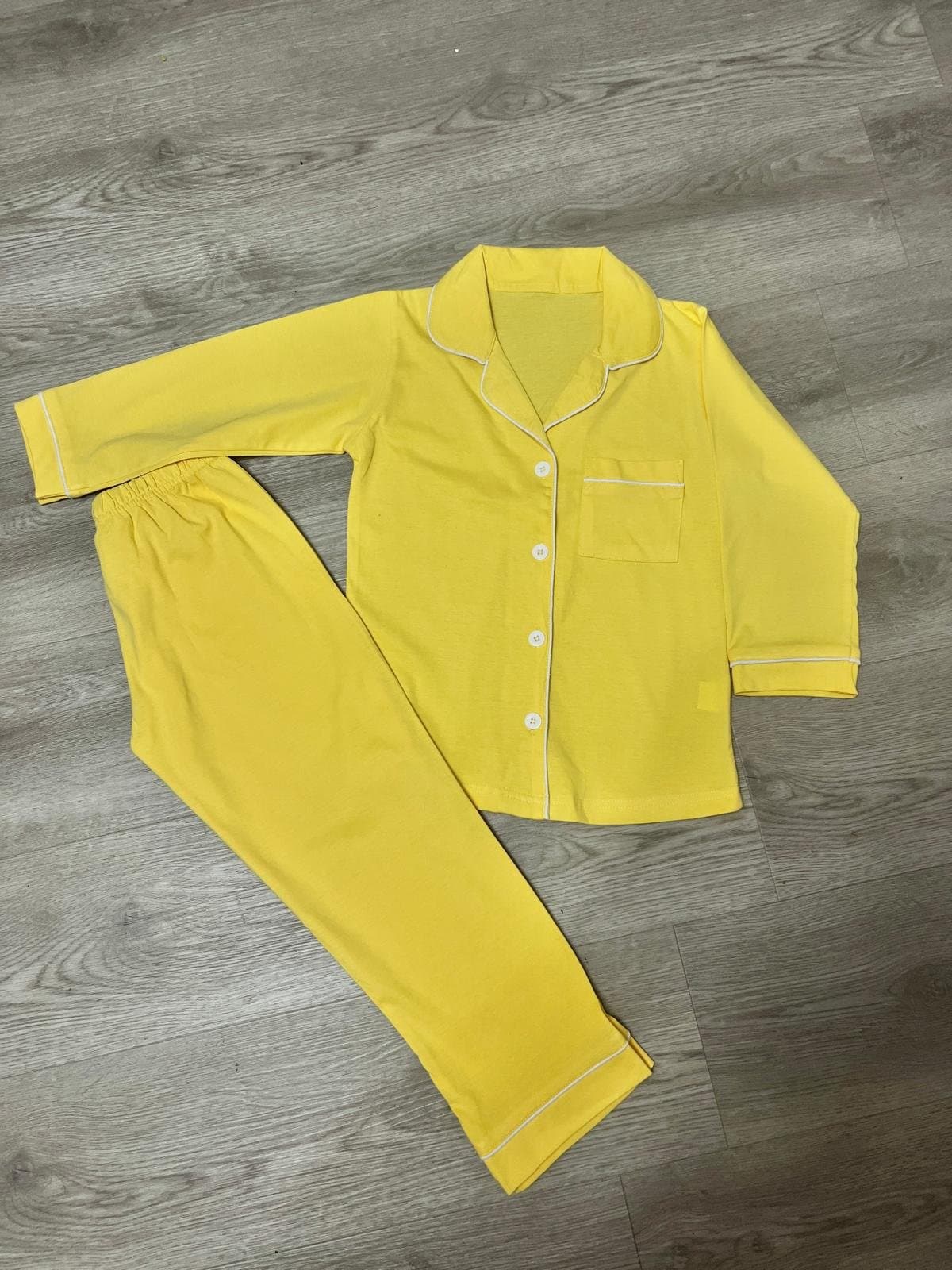 Yellow Collar PJs – Kids