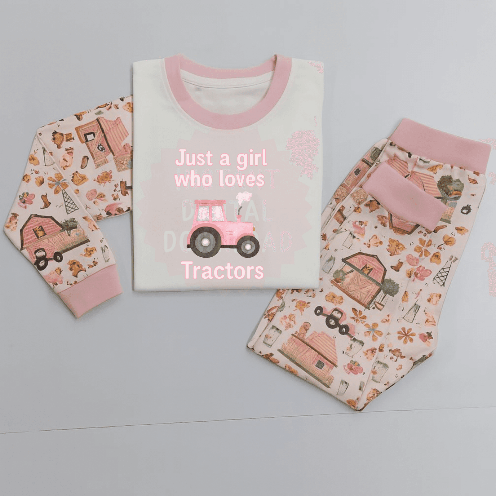 Girl Loves Tractors – Png