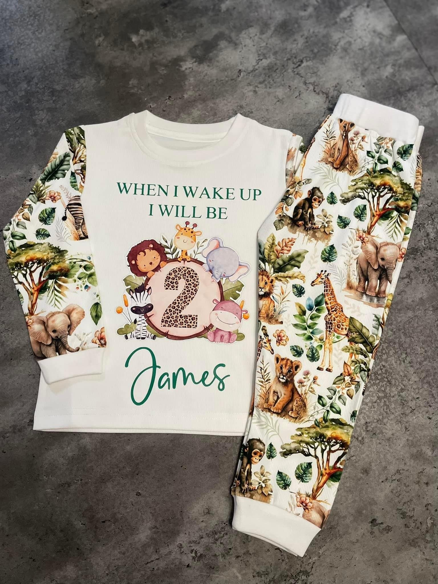 Kids Sublimation PJs – Jungle Safari