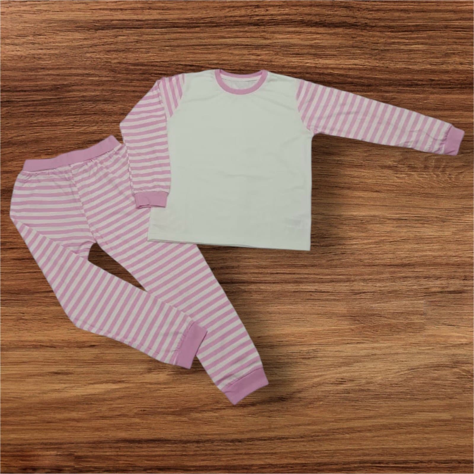 Baby Pink Stripes PJs – Adults