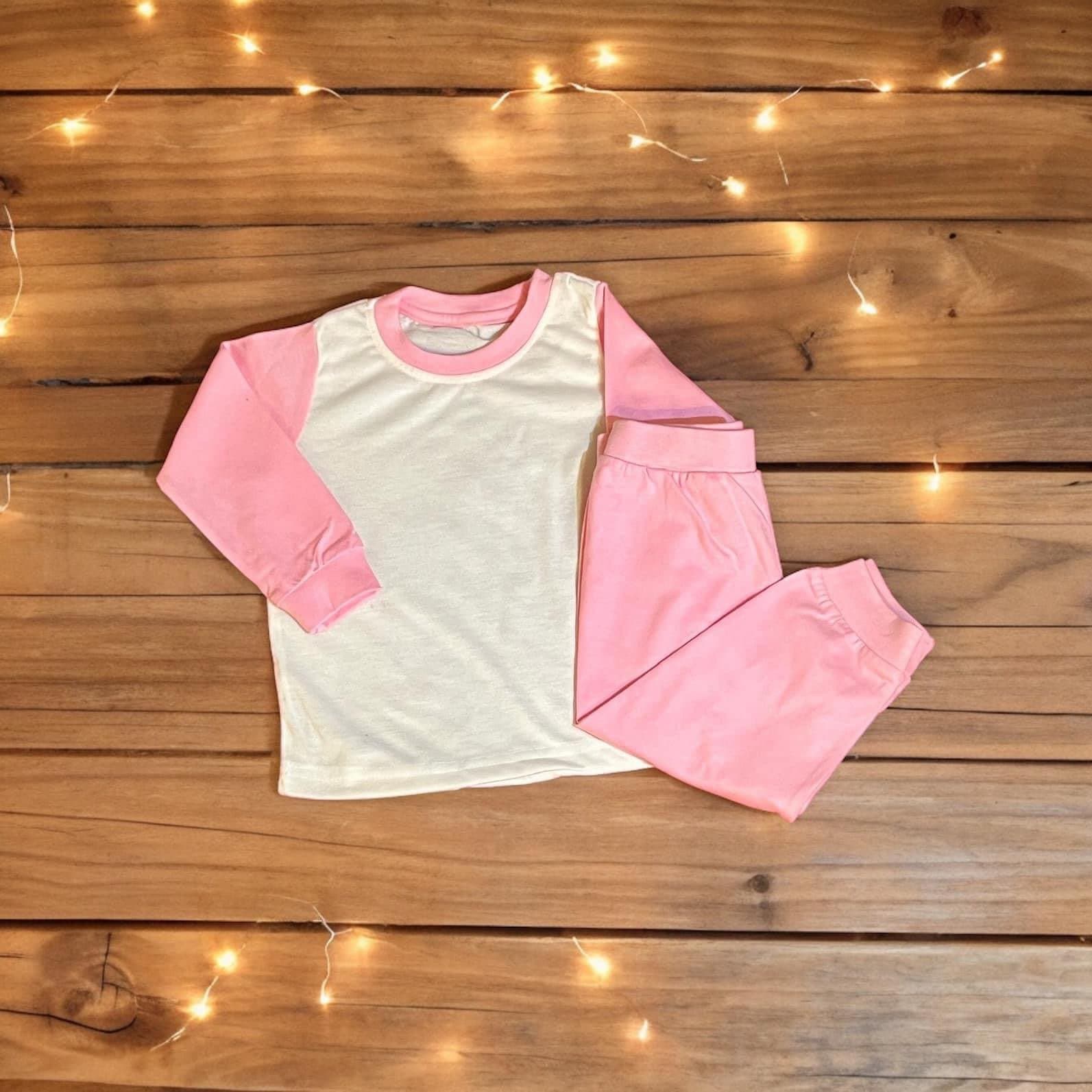 Kids Sublimation PJs – Baby Pink