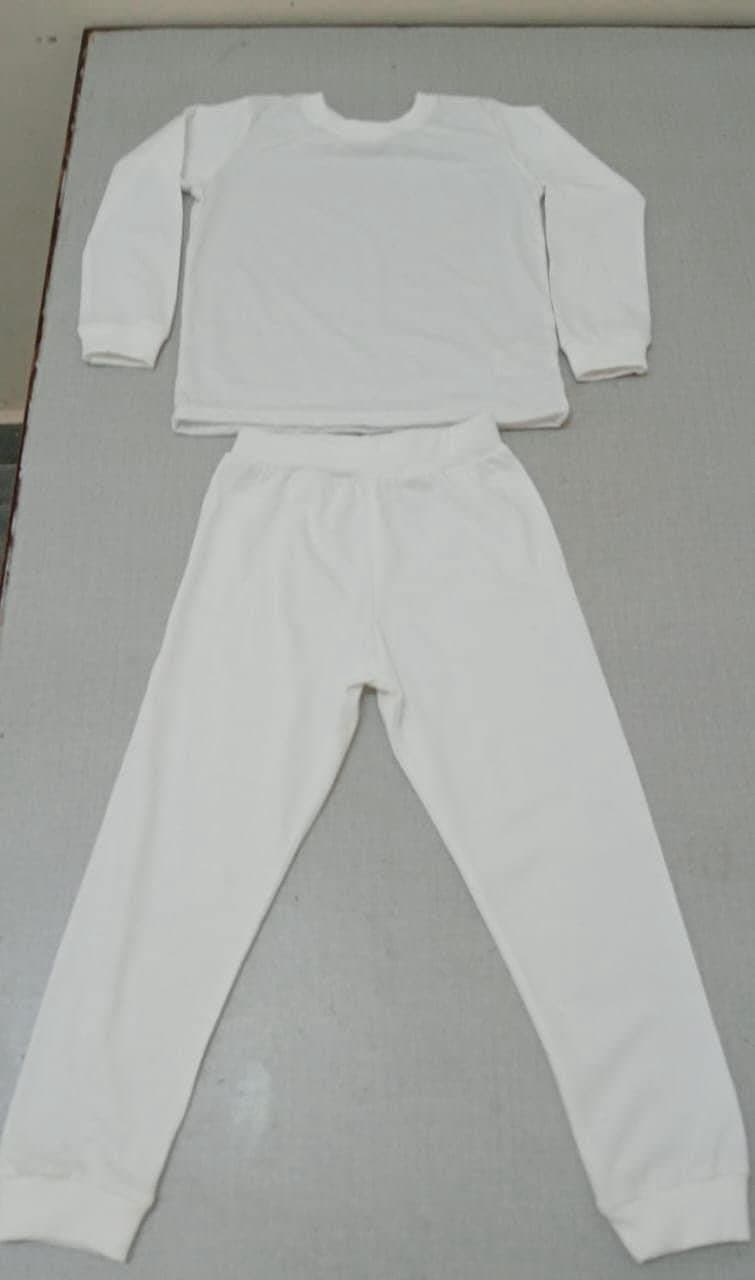 Sublimation PJs – White (Cotton Sleeves and Bottoms)