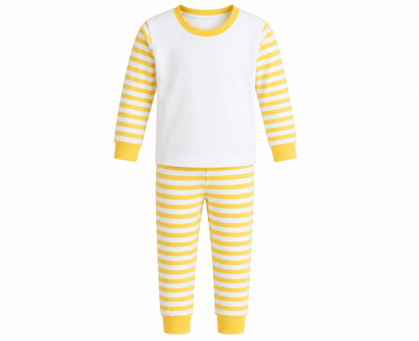 Yellow Stripes Cotton  PJs – Kids