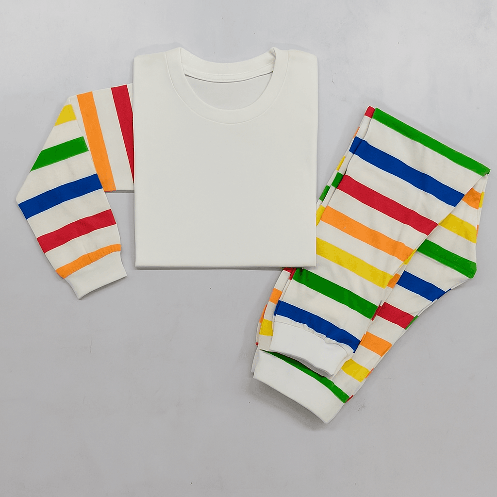 Rainbow Colourful Stripes PJs – Kids