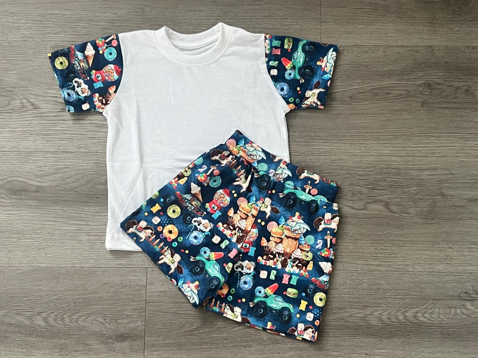 Blue Candyland Shorts Set – Sublimation
