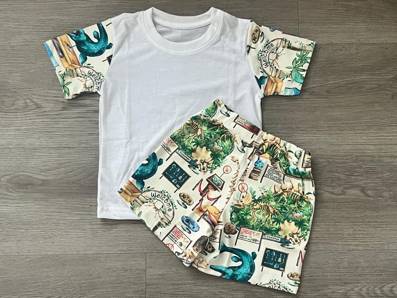 Dino Museum Shorts Set – Sublimation