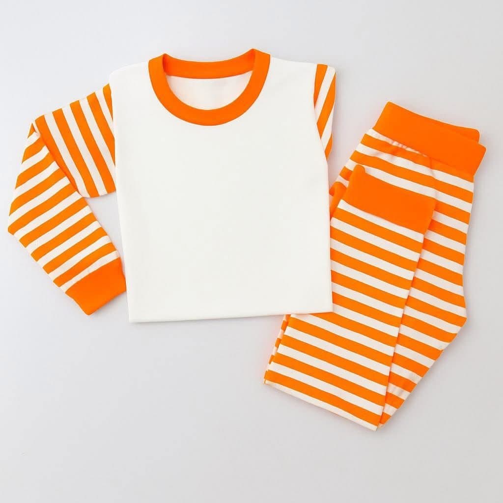 Orange Stripes PJs – Kids