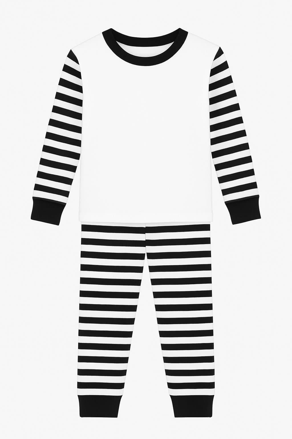 Black Stripes PJs – Adults
