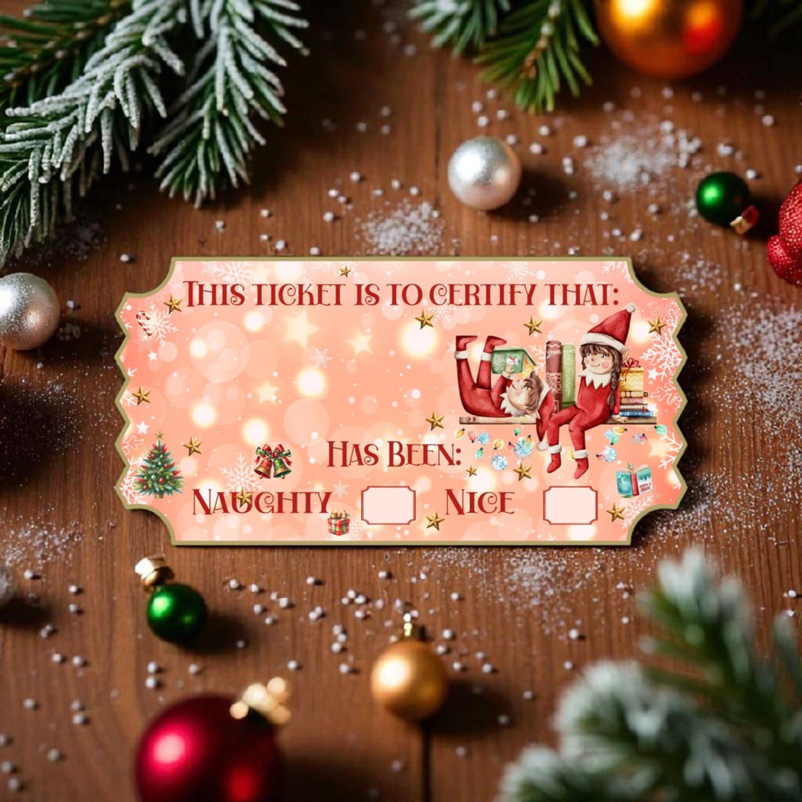Printed Ticket – Naughty Elves