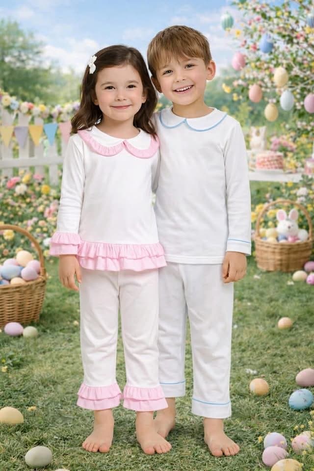 Pink and Blue Cotton PJs